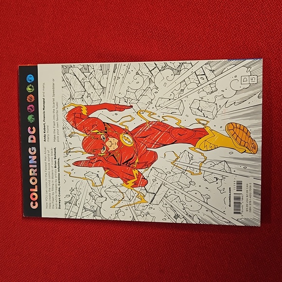 DC Comics THE FLASH an Adult Coloring Book plus new colored pencils and pouch - Picture 8 of 12